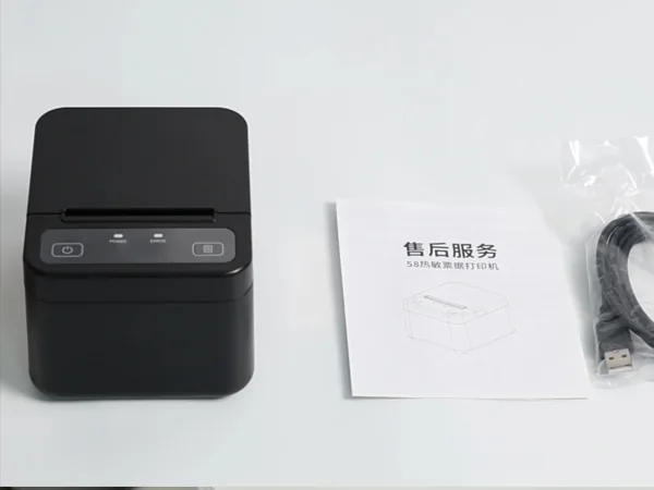 Thermal printer with user manual and accessories