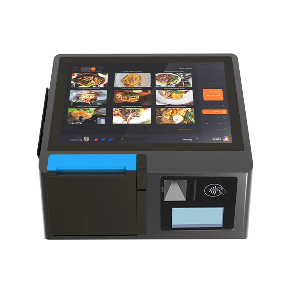 D1 Android terminal with built-in 1D/2D barcode scanner window and thermal printer