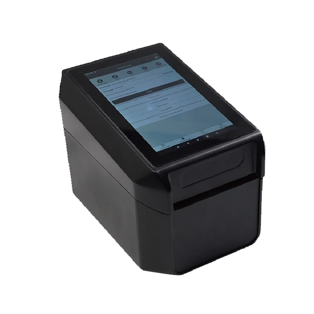 D30 Smart Label Printer left view showing label exit and media compartment