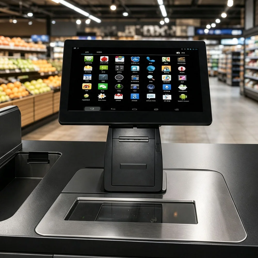 M60 Android POS in supermarket