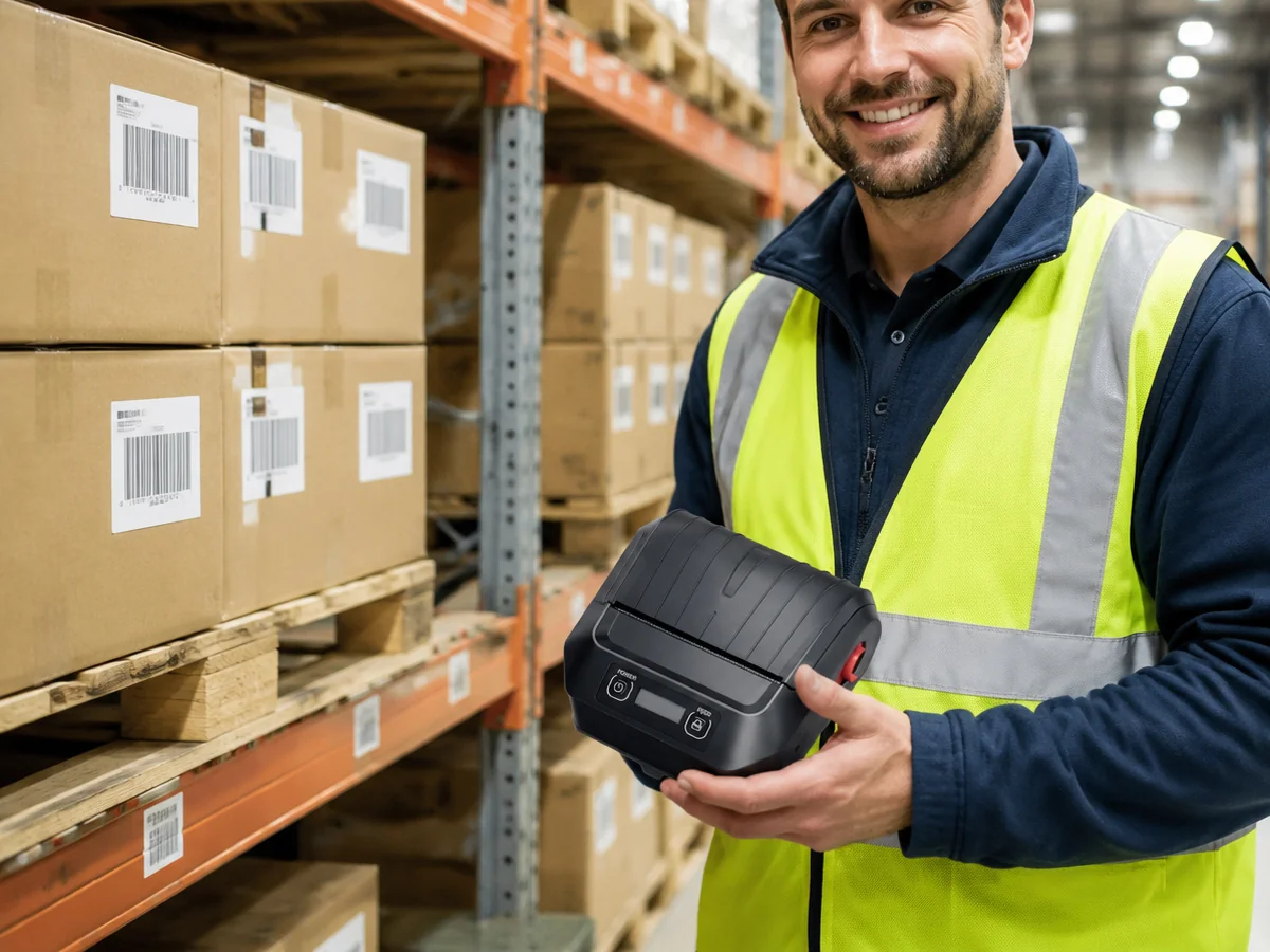 H803 SE 3inch portable thermal printer applied in logistics, retail and field service business scenes