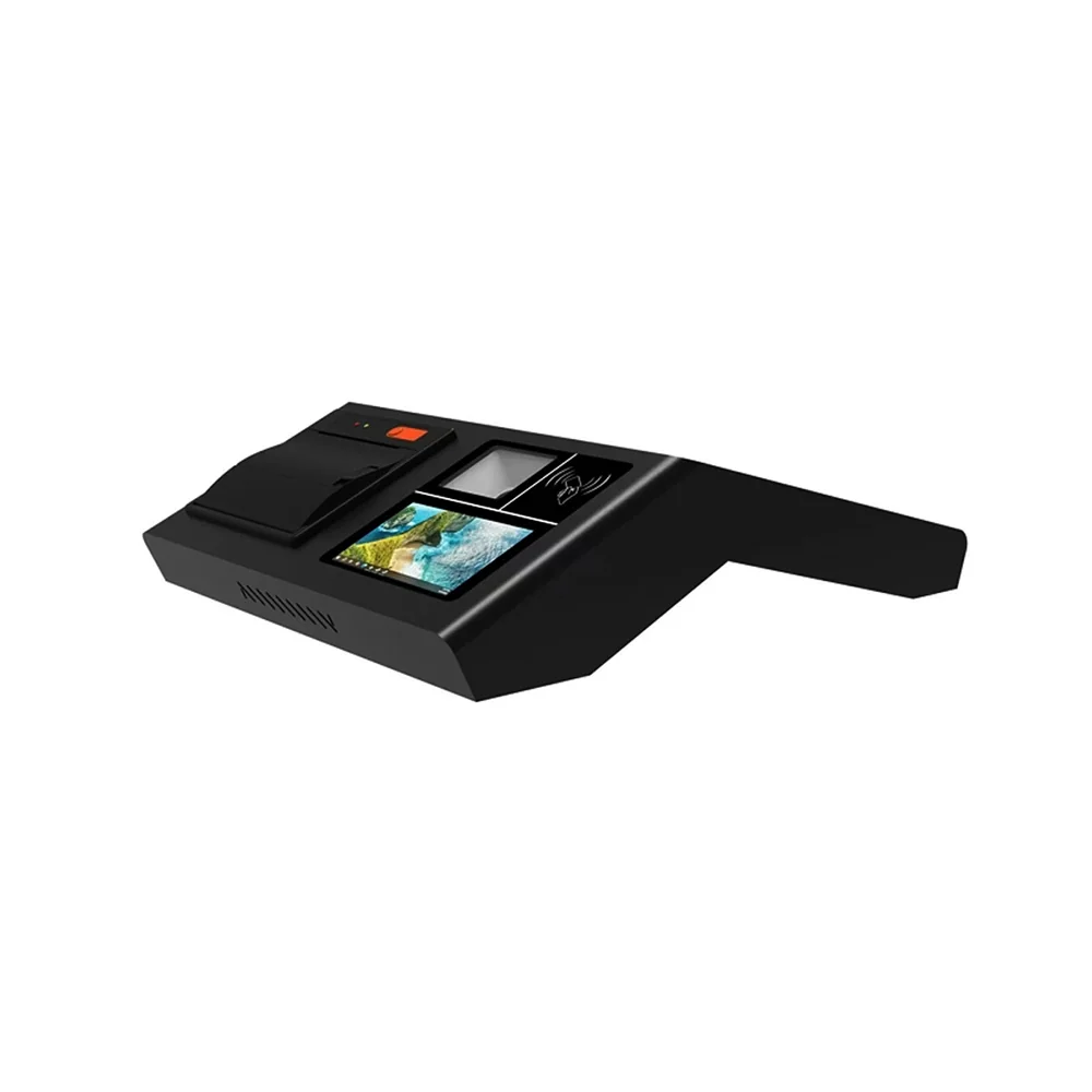 M2 all-in-one POS register side view showing compact horizontal structure