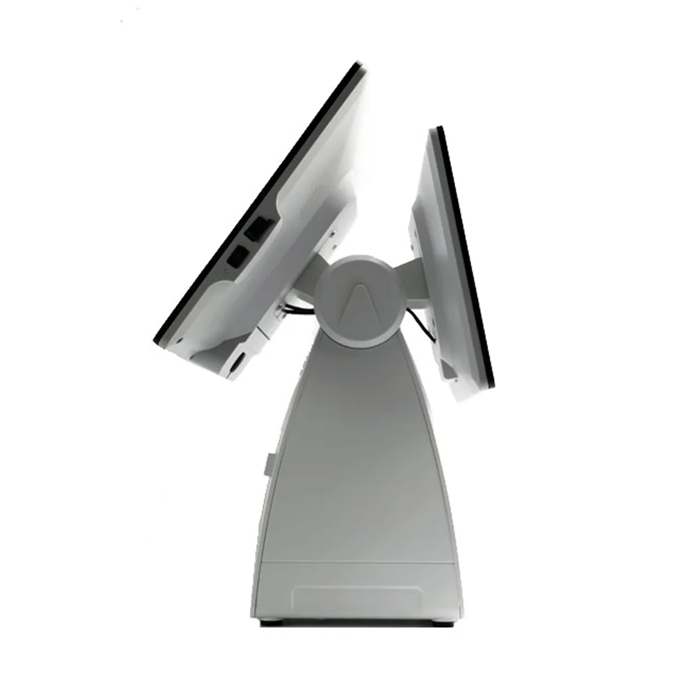 M60 Android POS side view showing 80mm thermal printer paper exit and connectivity ports
