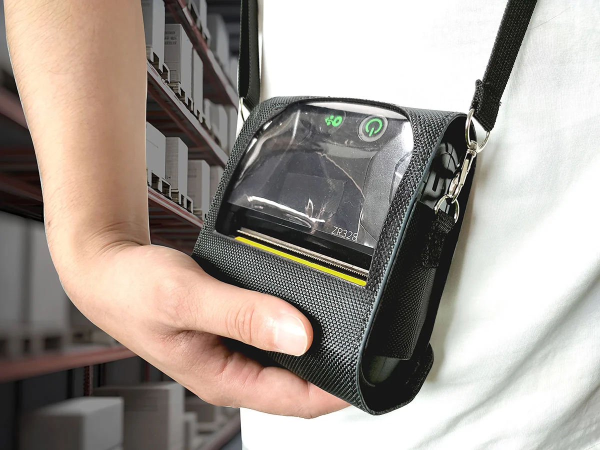 Portable printer with carrying case in field delivery