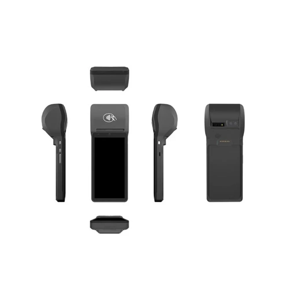 Q7 portable smart terminal side view showing pocket-sized Android handheld POS design