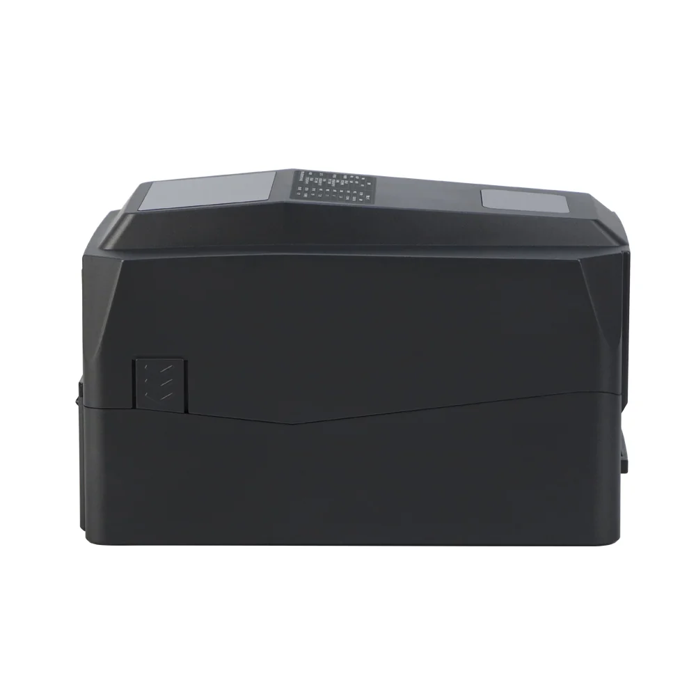 SU300 UHF RFID printer right side view showing ports and media path